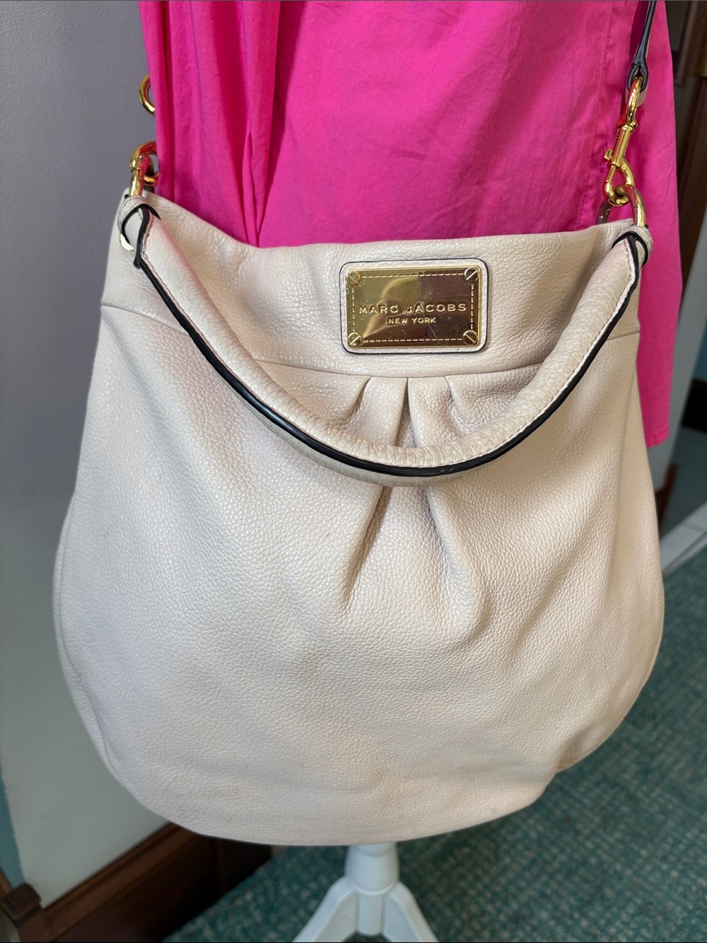Marc Jacobs Hobo Bag Crossbody bag Leather Creamy pink fabulous brass hardware